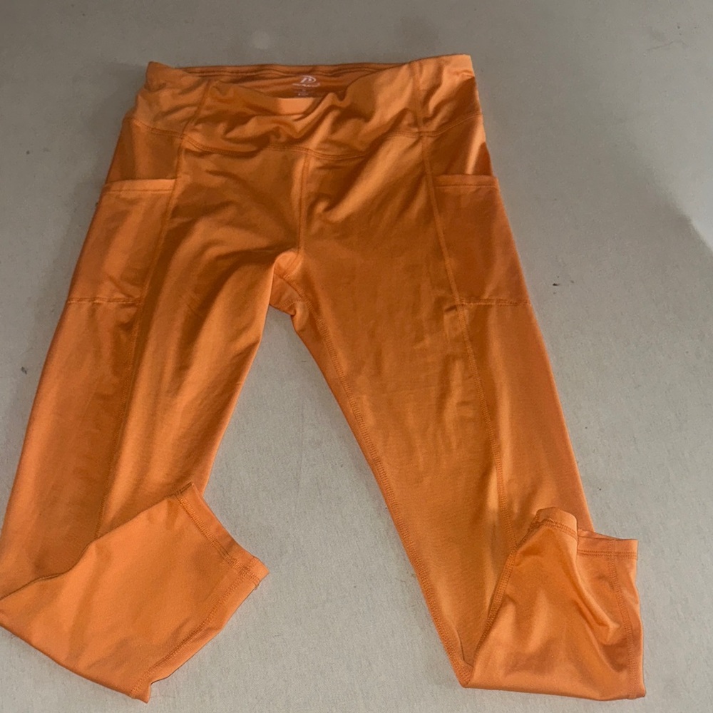 Womens Size Medium Orange Athletic Leggings